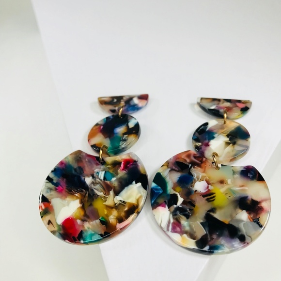 ⚡️FLASH SALE⚡️Multi Geo Stack Statement Earrings - Picture 2 of 4